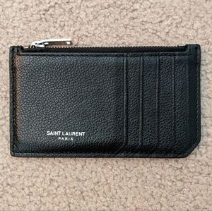 SAINT LAURENT fragments zipped card case